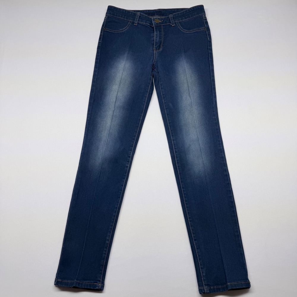 Rue21 Womens Skinny Jeans Dark Wash Stretch Mid Rise Size 9/10 Blue RN70829